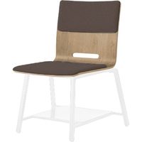 オカムラ ミック ミーティングチェア 背座パッド ゾーンオーク 荷物置き ホワイトフレーム ブラウン LW20XB FL45 1脚（直送品）