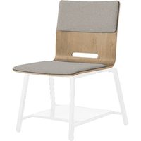 オカムラ ミック ミーティングチェア 背座パッド ゾーンオーク 荷物置き ホワイトフレーム ライトグレー LW20XB PE52 1脚（直送品）