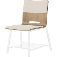 オカムラ ミック ミーティングチェア 背座パッド ゾーンオーク 荷物置き ホワイトフレーム ライトベージュ LW20XB PE54 1脚（直送品）