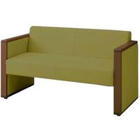 オカムラ L-40S ロビーチェア 2人掛け 両側肘 総張り ダーク脚 幅1230mm ペアー L340AB F003 1台（直送品）