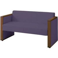 オカムラ L-40S ロビーチェア 2人掛け 両側肘 総張り ダーク脚 幅1230mm ハックルベリー L340AB F007 1台（直送品）