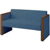 オカムラ L-40S ロビーチェア 2人掛け 両側肘 総張り ダーク脚 幅1230mm プラム L340AB F008 1台（直送品）