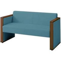 オカムラ L-40S ロビーチェア 2人掛け 両側肘 総張り ダーク脚 幅1230mm アルパイン L340AB FZY5 1台（直送品）