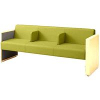 オカムラ L-40S ロビーチェア 3人掛け 各席肘 突板張り ナチュラル脚 幅1780mm ペアー L340HN F003 1台（直送品）