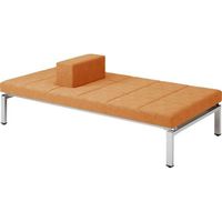 オカムラ マルチモジュールベンチ サポーター付タイプ 幅1800×奥行900×高さ600×座高400mm パンプキン LB36UE F010 1台（直送品）