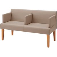 オカムラ LB55 ロビーチェア 2人掛け 各席肘付 幅1200mm ブラウン LB55HC PC83 1台（直送品）