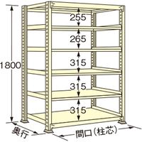 扶桑金属工業 【車上渡し】 中量ラック WS1815S06T 300×1490×1800mm（直送品）