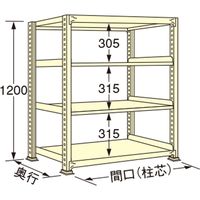 扶桑金属工業 【車上渡し】 中量ラック WS1218M04T 450×1790×1200mm（直送品）