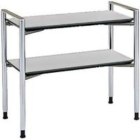 オカムラ インターレイス サービステーブル 幅850×奥行450×高さ780mm ライトグレー/メタリックシルバー 4L34TZ MB61 1台（直送品）