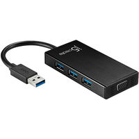 j5create USB 3.0 VGA & 3ポートハブ JUH410-A（直送品）