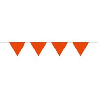 グリーンクロス 三角旗10連10Mロープ 蛍光オレンジ 無地 1137021112（直送品）