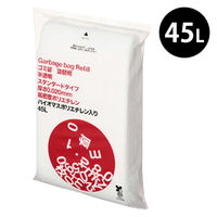 ゴミ袋 半透明 スタンダード 高密度（普通 カサカサ）45L 詰め替え用 100枚入×1 厚さ0.020mmアスクル オリジナル