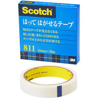 スコッチ はってはがせるテープ キレイにはがせる 大巻 幅18mm×30m 1セット(3巻：1巻×3) スリーエム 811-3-18