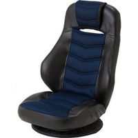 身体にフィットするハイバック式回転チェアネイビー 幅640mm 奥行600～1240mm 高さ840mm（直送品）