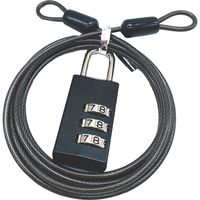 TTC ワイヤー付ダイヤル錠 PL373W ブラック 526414 1個