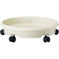 【園芸用品・鉢/プランター】大和プラスチック キャスタープレート 28型 アイボリー 4903266725495 1セット（2個入）（直送品）