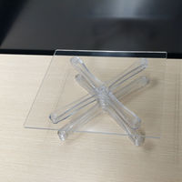 カンテック Xステージ　K80角型　透明　テーブル付 00000007031（直送品）