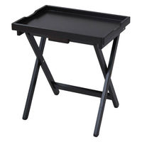 【アウトレット】山善 トレーがはずせる折りたたみテーブル ダークブラウン LTT-55（DBR） 1台 サイドテーブル