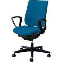 【組立設置込】コクヨ ミトラ 回転イス スタンダードバック ナイロンキャスター ランバー有 ブラック/ターコイズ/ブラック 1脚（直送品）