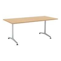 コクヨ 会議テーブルJUTO 角形天板スクエアコーナーＴ字脚アジャスタータイプ W1800 D750