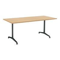 コクヨ 会議テーブルJUTO 角形天板スクエアコーナーＴ字脚アジャスタータイプ W1800 D750