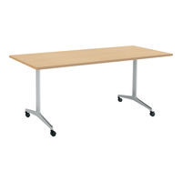 コクヨ 会議テーブルJUTO 角形天板スクエアコーナーＴ字脚キャスタータイプ W1800 D750