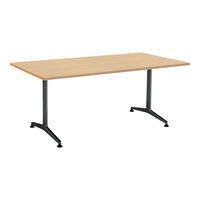 コクヨ 会議テーブルJUTO 角形天板ラウンドコーナーＴ字脚アジャスタータイプ W1800 D900