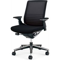 【組立設置込】コクヨ インスパイン オフィスチェア ローバック 可動肘 ナイロンキャスター 布張 ブラック/ブラック 1脚（直送品）