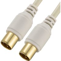 オーム電機 TV接続ケーブル 4K8K 2C I-I型 2m ANT-C2S2SS-W 1個