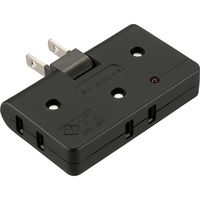オーム電機 雷に強いコーナータップ 3個口 黒 HS-AKS3PBT-K 1個