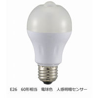オーム電機 LED電球 E26 60形相当 人感センサー付 電球色 LDA8L-H R21（直送品）