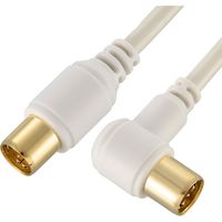 オーム電機 TV接続ケーブル 4K8K 2C I-L型 3m_ ANT-C3S2SL-W 1個