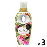 ワゴンセール【旧パッケージのため】レノアハピネス ナチュラルフレグランス プレミアムフローラル&ざくろ 本体 520mL 1セット（3個入） 柔軟剤 P&G