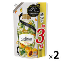 レノアハピネス ナチュラルフレグランス アプリコット&ホワイトフローラル 詰め替え 超特大 1180mL 1セット（2個入） 柔軟剤 P&G
