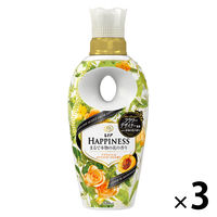 レノアハピネス ナチュラルフレグランス アプリコット&ホワイトフローラル 本体 520mL 1セット（3個入） 柔軟剤 P&G