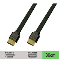 Vodaview HDMIケーブル（コンパクト/フラットタイプ）30cm HDMI[オス]-HDMI[オス] VV-HDMI003AA-BF