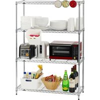 ルミナス ポール径19mm セット品 ライトタイプ スチールラック4段 幅895×奥行295×高さ1210mm IHS9012-4 1台（直送品）