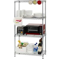 ルミナス ポール径19mm セット品 ライトタイプ スチールラック4段 幅645×奥行395×高さ1210mm IHU6512-4 1台（直送品）