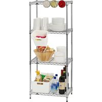 ルミナス ポール径19mm セット品 ライトタイプ スチールラック4段 幅545×奥行395×高さ1210mm IHU5512-4 1台（直送品）