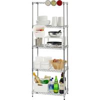 ルミナス ポール径19mm セット品 ライトタイプ スチールラック5段 幅545×奥行395×高さ1515mm IHU5515-5 1台（直送品）