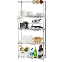 ルミナス ポール径19mm セット品 ライトタイプ スチールラック5段 幅745×奥行395×高さ1515mm IHU7515-5 1台（直送品）