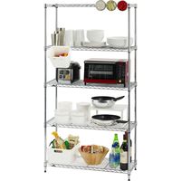 ルミナス ポール径19mm セット品 ライトタイプ スチールラック5段 幅795×奥行395×高さ1515mm IHU8015-5 1台（直送品）