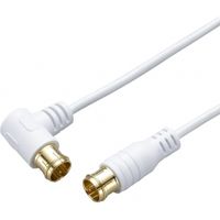 極細アンテナケーブル2m ホワイト AT48LS020WH ヤザワコーポレーション（直送品）