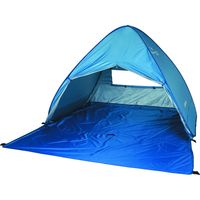 キャプテンスタッグ シャイニーリゾート ポップアップテント フルクローズ ブルー UA-0041（直送品）