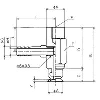 コンバム 平形パッド PFシリーズ 継手付固定式金具付パッド PFYKー8AーS PFYK-8A-S 1セット(3個)（直送品）