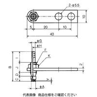 コンバム 継手付固定式金具付パッド PFTK-2A-S 1セット（3個）（直送品）