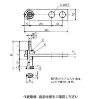 コンバム 継手付固定式金具付パッド PFTKー3.5ー7ーN 1セット(2個)（直送品）