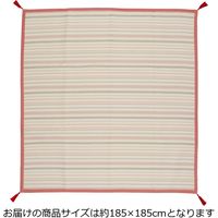 萩原 インド綿ボンディングラグ セポ 約幅1850×奥行1850mm レッド 270066811 1枚（直送品）