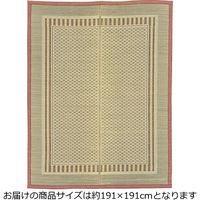 萩原 炭入りセンターラグ（裏貼り） ケントス 約幅1910×奥行1910mm ベージュ 154010200 1枚（直送品）