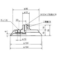 コンバム 平形パッド PFシリーズ 継手付固定式金具付パッド PFYKー100ーU 1個（直送品）